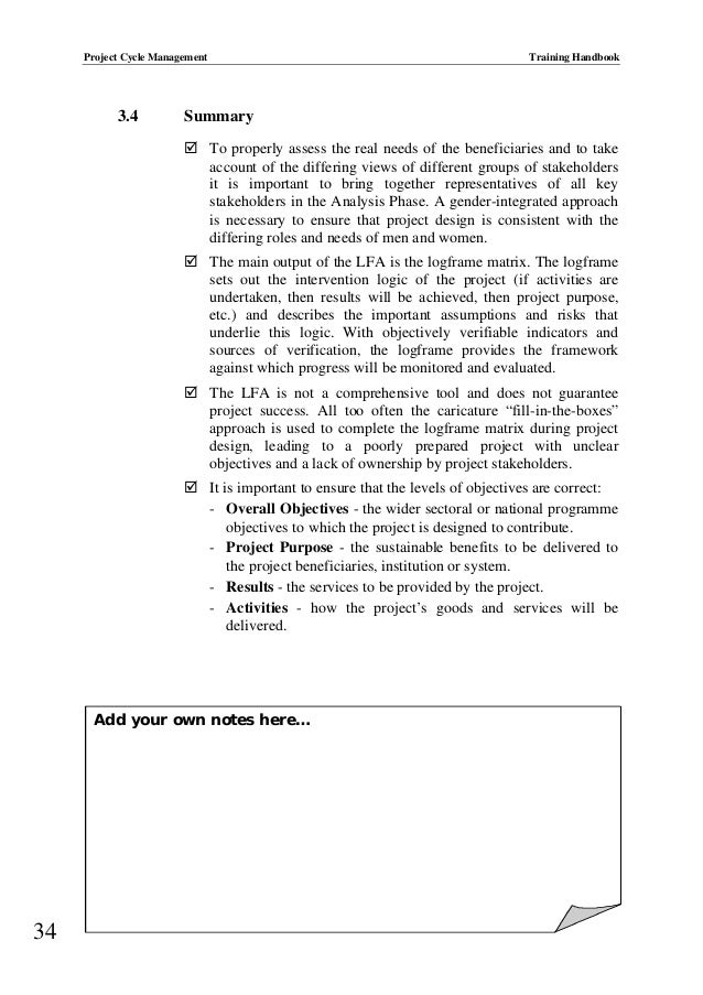 Project cycle management manual available from the pcm home page Project cycle management manual available from the pcm home page
