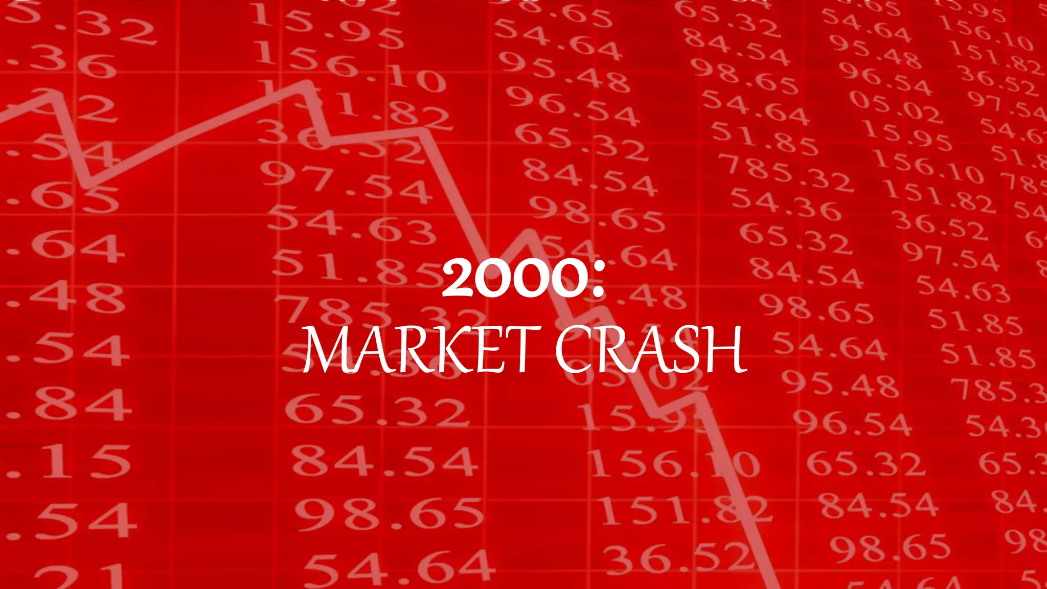 2000:
MARKET CRASH
 