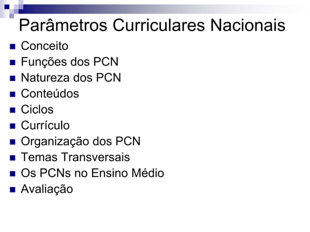 Parâmetros Curriculares Nacionais