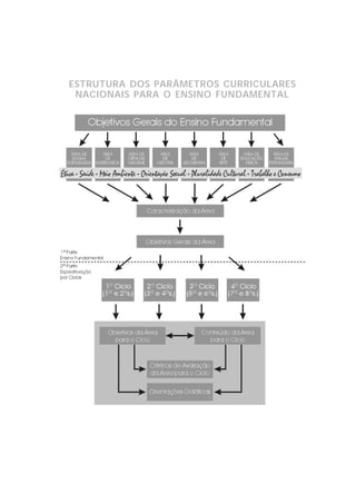 ESTRUTURA DOS PARÂMETROS CURRICULARES
 NACIONAIS PARA O ENSINO FUNDAMENTAL
 