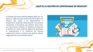 PLAN DE CONTINUIDAD DEL NEGOCIO Y SIMULACRO DE ASALTO | PDF