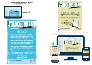 news de agradecimento - evento
envio somente por e-mail
visualização
Após o evento, no decorrer do ano, o franqueado receberá lembretes sobre as ações
por E-Mail, WhatsApp e Mensagens no celular.
 