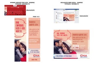 banner animado para site - inverno
TAmanho: 425x1594 px
Visualização
Fase 1 e 2
divulgação rede social - inverno
TAmanho: 1181x958 px
Visualização
 