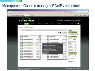 Management Console manages PCoIP zero-clients 