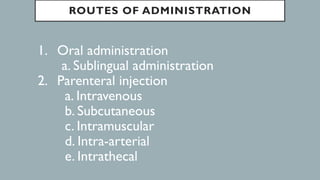 Sub Administration Routes of administration for medicines 1 | PPTX