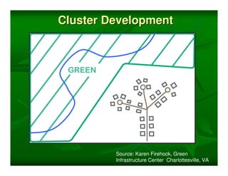 Cluster Development




         Source: Karen Firehock, Green
         Infrastructure Center Charlottesville, VA
 