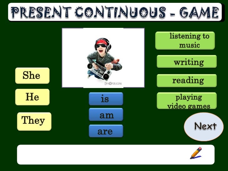 present continuous powerpoint game power point game