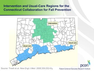 Intervention and Usual-Care Regions for the
Connecticut Collaboration for Fall Prevention
34Source: Tinetti et al. New Engl J Med. 2008;359:252-61.
 