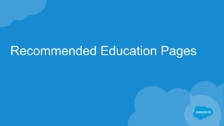 Recommended Education Pages
 