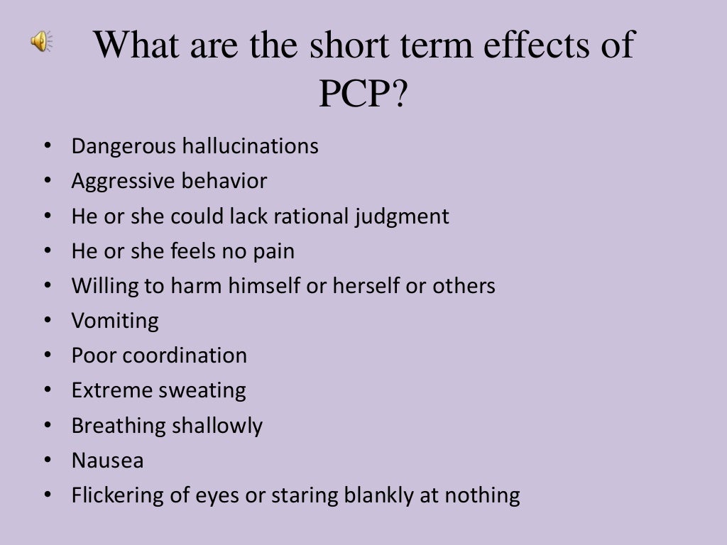 effects of Pcp