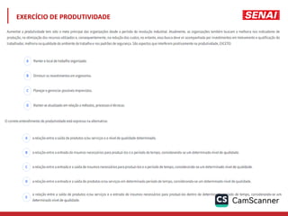 EXERCÍCIO DE PRODUTIVIDADE
 