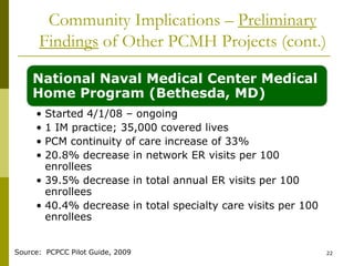 PCPCC Medical Home update, April 2010