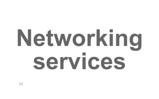 Networking 
services 
34 
 