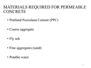 Permeable concrete pavement | PPTX