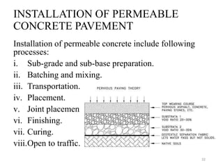 Permeable concrete pavement | PPTX