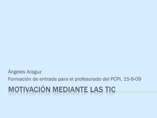 Ángeles Araguz  Formación de entrada para el profesorado del PCPI, 2009-10 