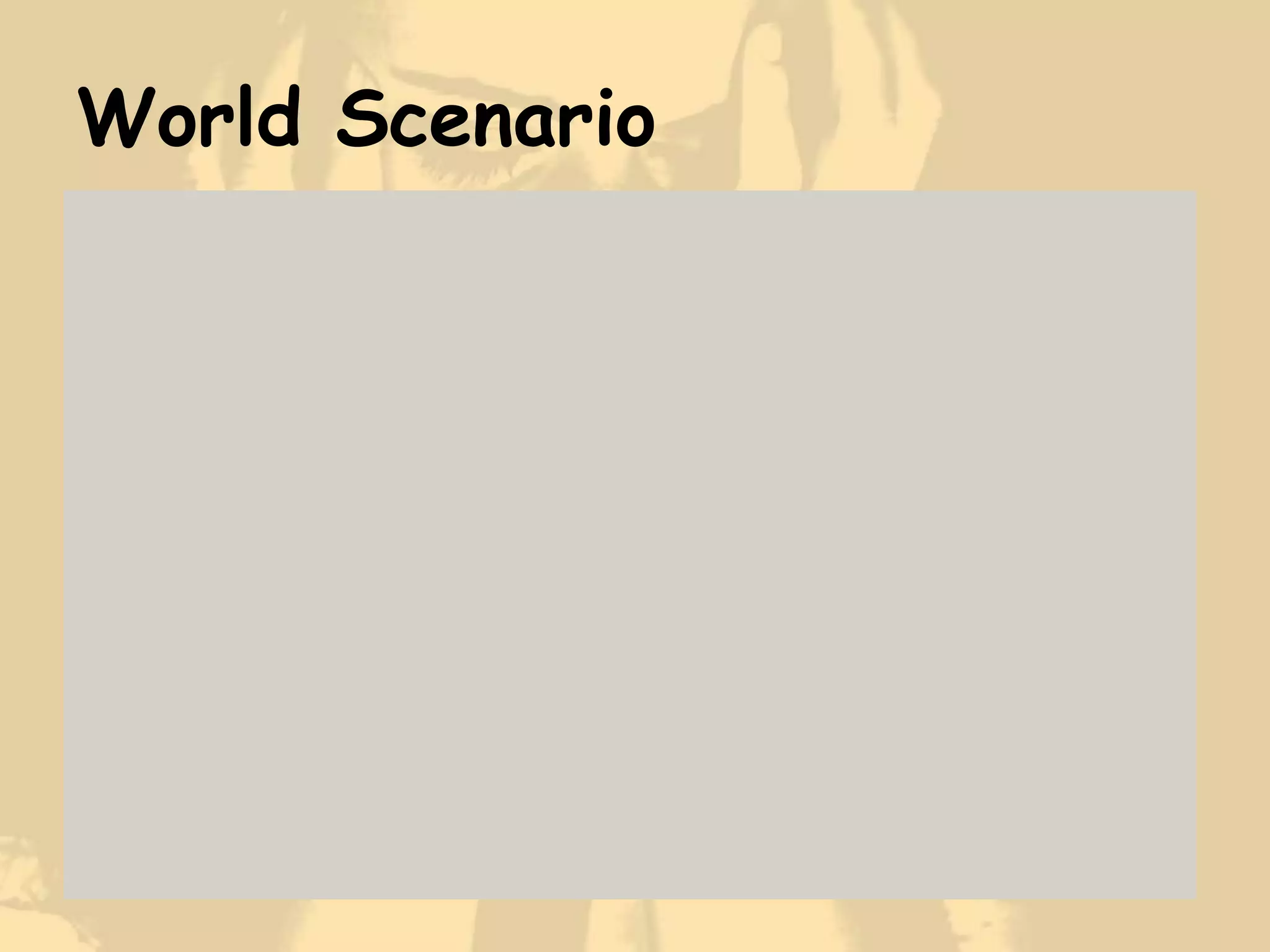 World Scenario




                 5
 