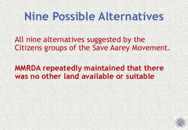 analysis of mumbai metro iii yard venue options - aarey