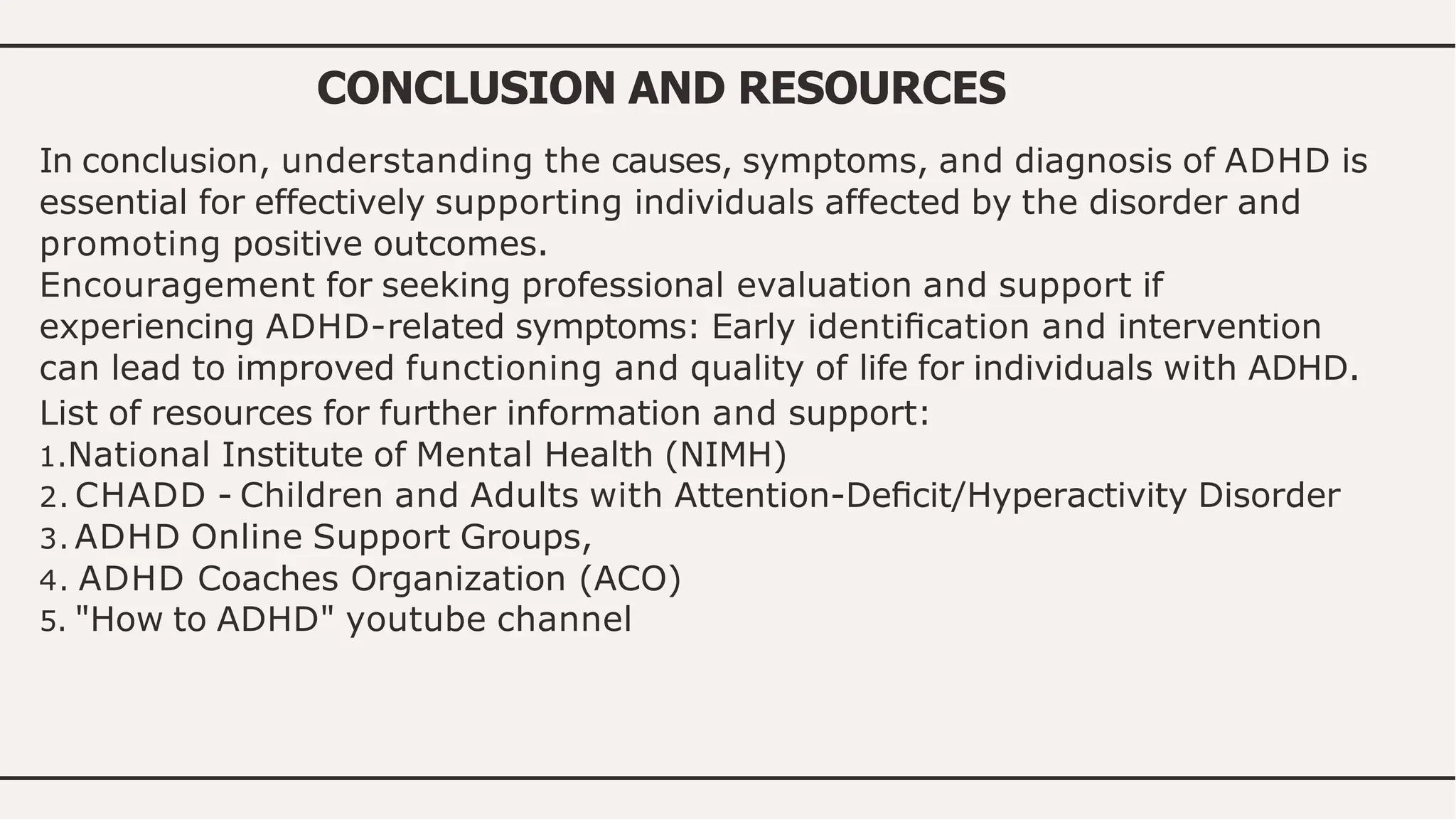 presentation on attention deficit hyperactivity disorder | PPTX