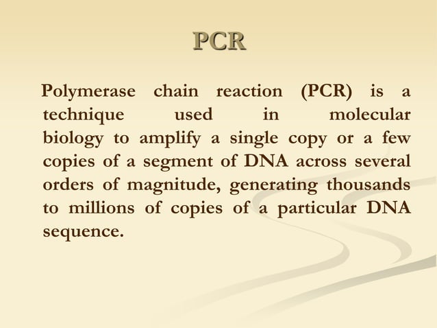 PCR | PPTX