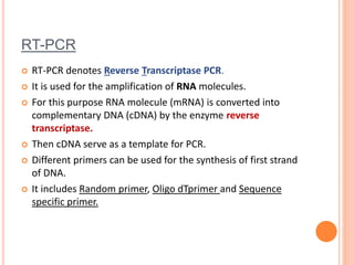 PCR- Steps;Applications and types of PCR (Exam point of view) | PPTX