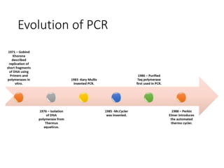 Evolution of PCR
 