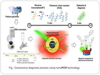 Fig., Coronavirus diagnosis process using nanoPCR technology.
 