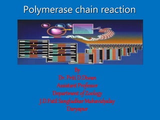 Polymerase chain reaction
By
Dr. Priti D.Diwan
Assistant Professor
Department of Zoology
J.D.Patil Sangludkar Mahavidyalay
Daryapur
 