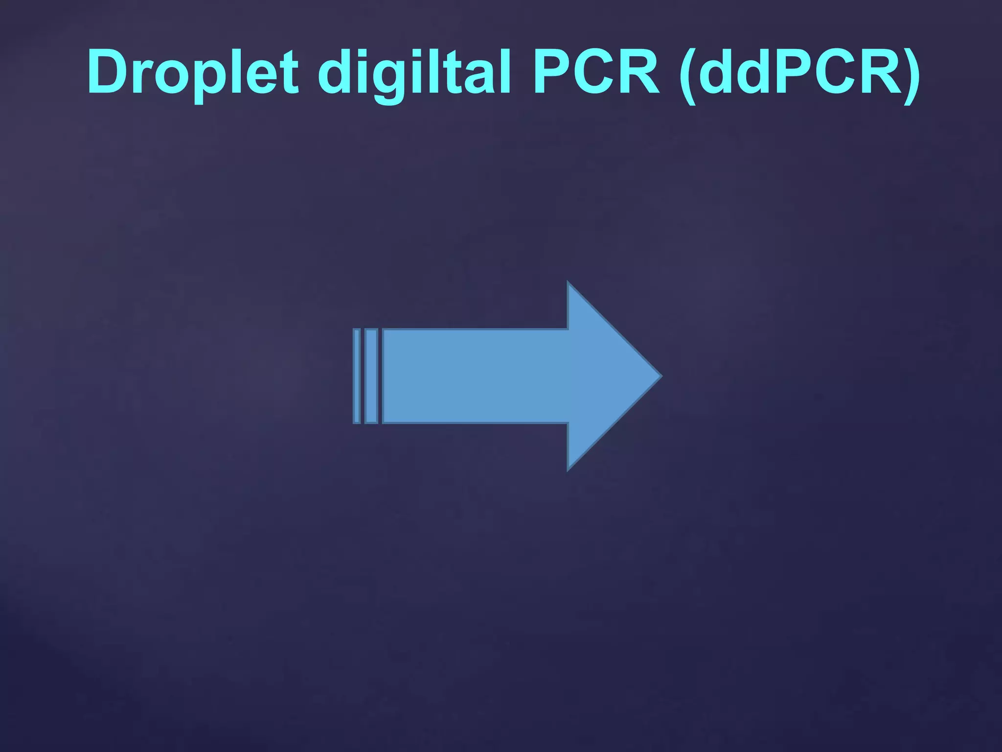Droplet digiltal PCR (ddPCR)
 