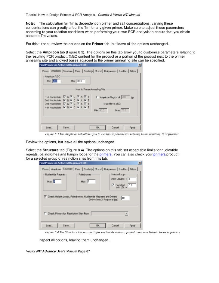 How to Design Primers with Vector NTI