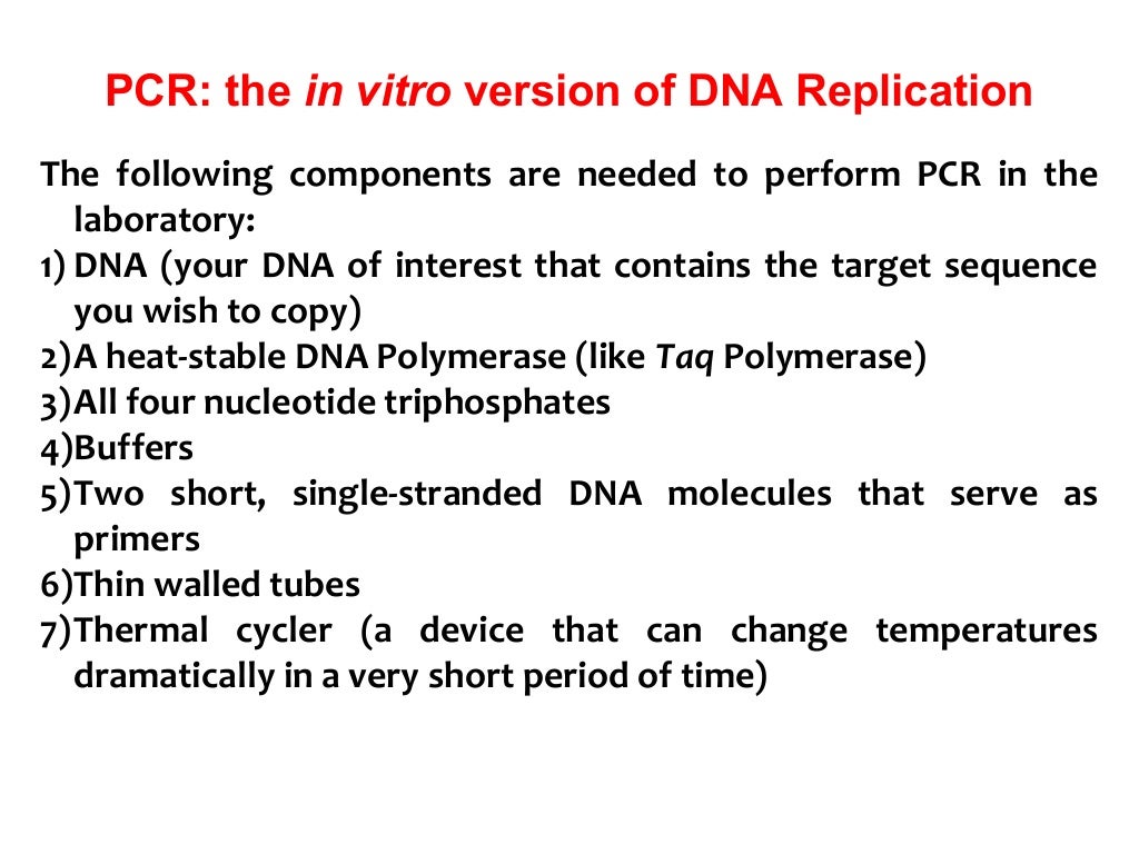 Pcr and its applications