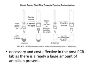 •necessary and cost-effective in the post-PCR lab as there is already a large amount of amplicon present.  