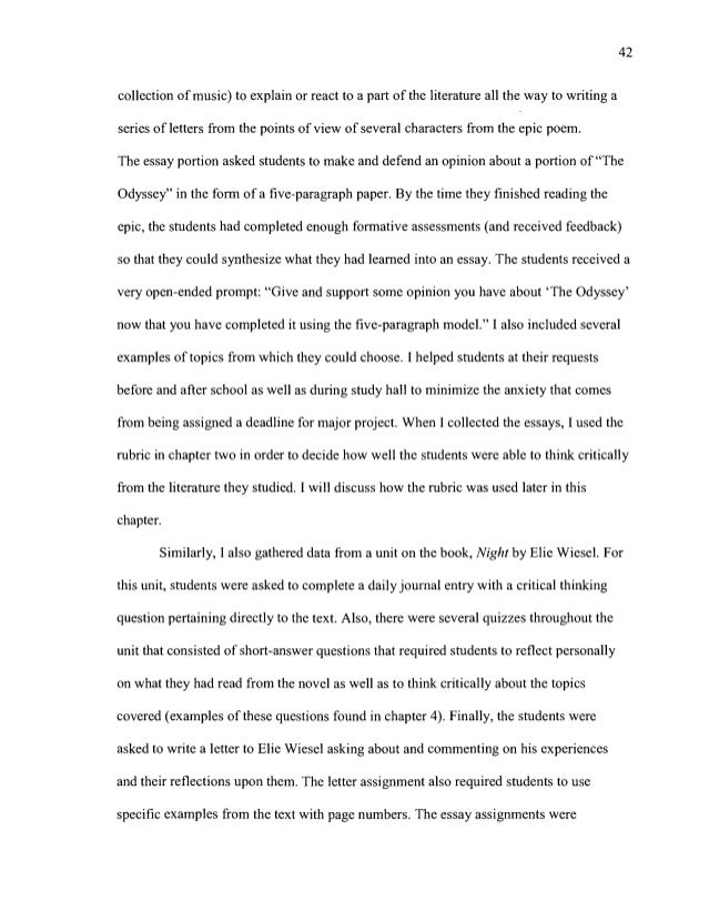 essay critical thinking