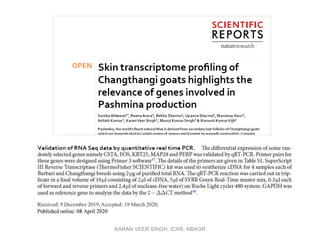 KARAN VEER SINGH, ICAR- NBAGR
 