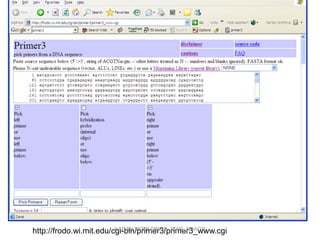 Primer3
http://frodo.wi.mit.edu/cgi-bin/primer3/primer3_www.cgi
KARAN VEER SINGH, ICAR- NBAGR
 