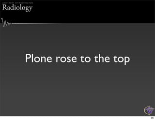 U N I V E R S I T Y O F WA S H I N G TO N


Radiology




                              Plone rose to the top



         ...