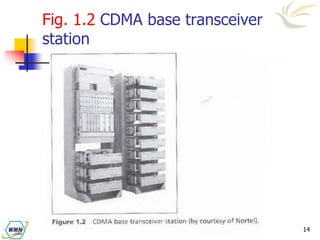 14
Fig. 1.2 CDMA base transceiver
station
 