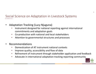 Mitigation and adaptation in Climate-Smart Livestock Systems
