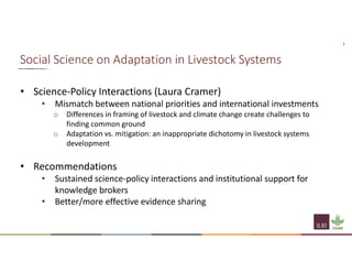 Mitigation and adaptation in Climate-Smart Livestock Systems