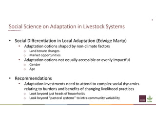 Mitigation and adaptation in Climate-Smart Livestock Systems