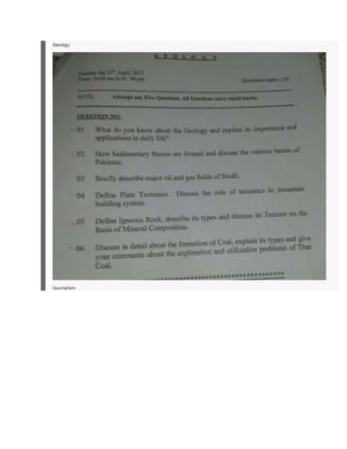 SPSC  CCE 2013 Pcs past papers