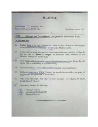 SPSC  CCE 2013 Pcs past papers