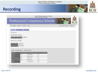 Recording




pcs.rcsi.ie   pcs@rcsi.ie
 