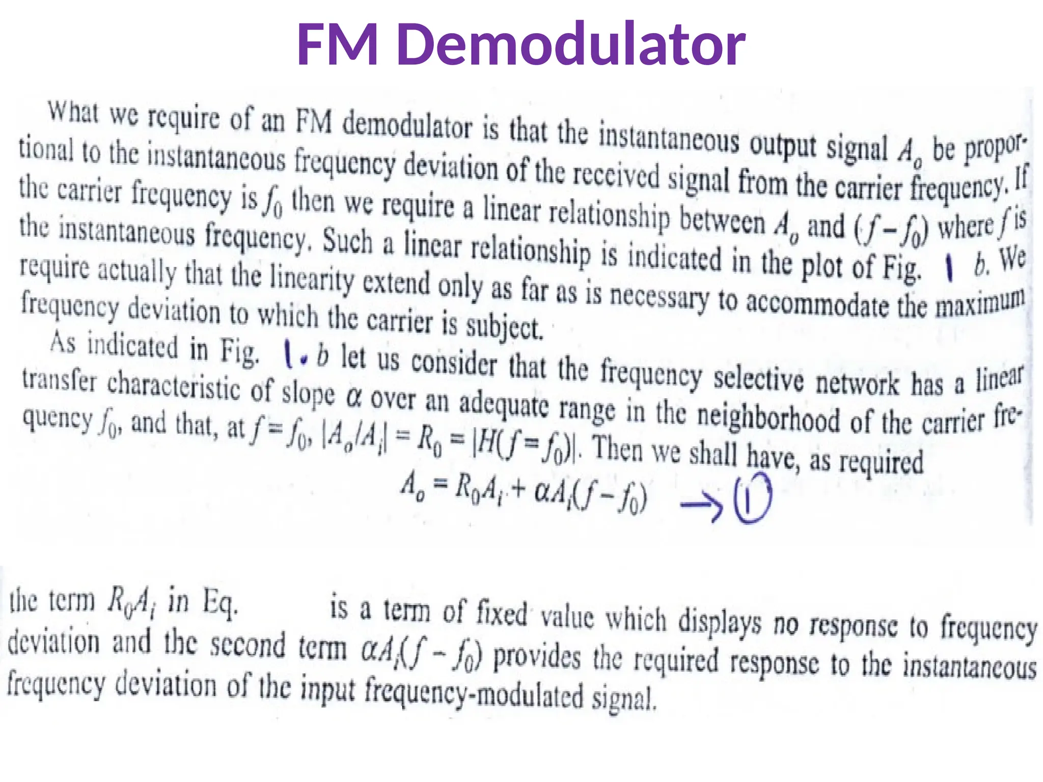 FM Demodulator
 