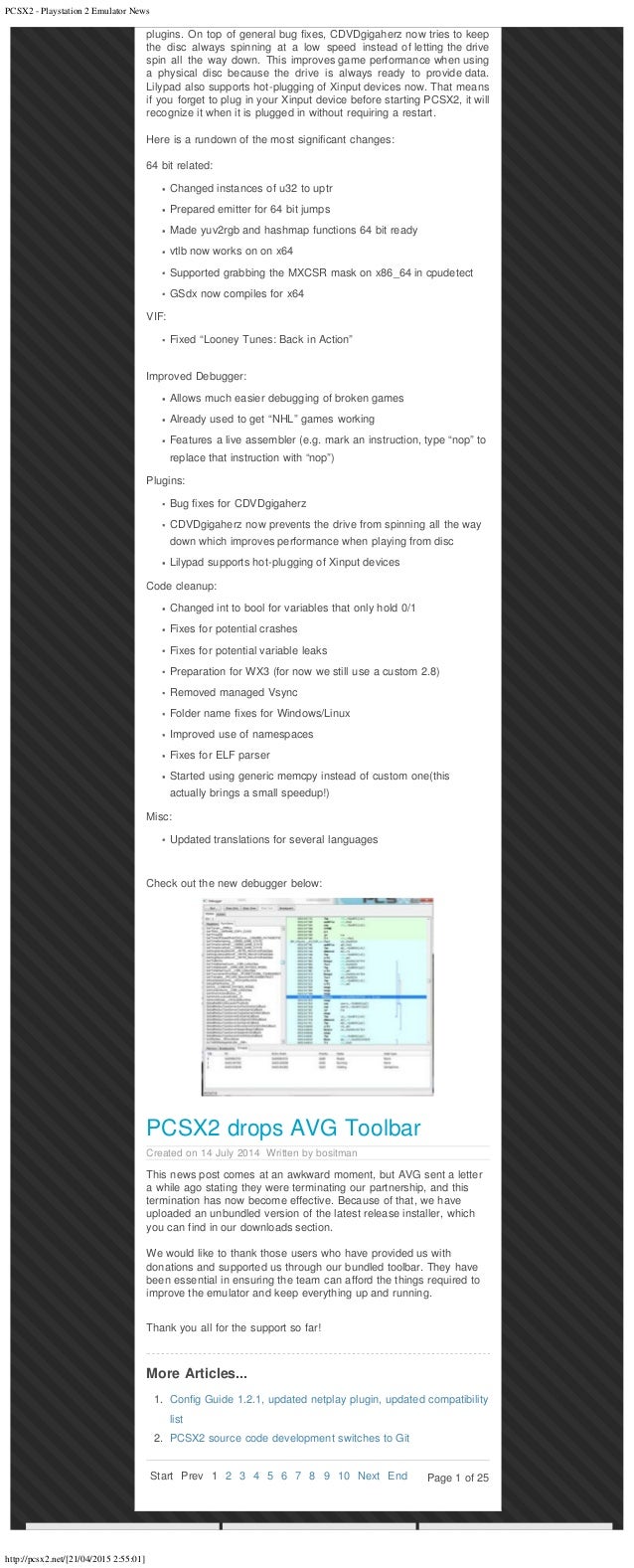 Pcsx2 Playstation 2 Emulator News