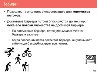 Проблема дополнительного ожидания - 2 случай
T1
работа
ожидание
запереть
(попытаться)
отпереть
критическая секция
T2
T3
135
 