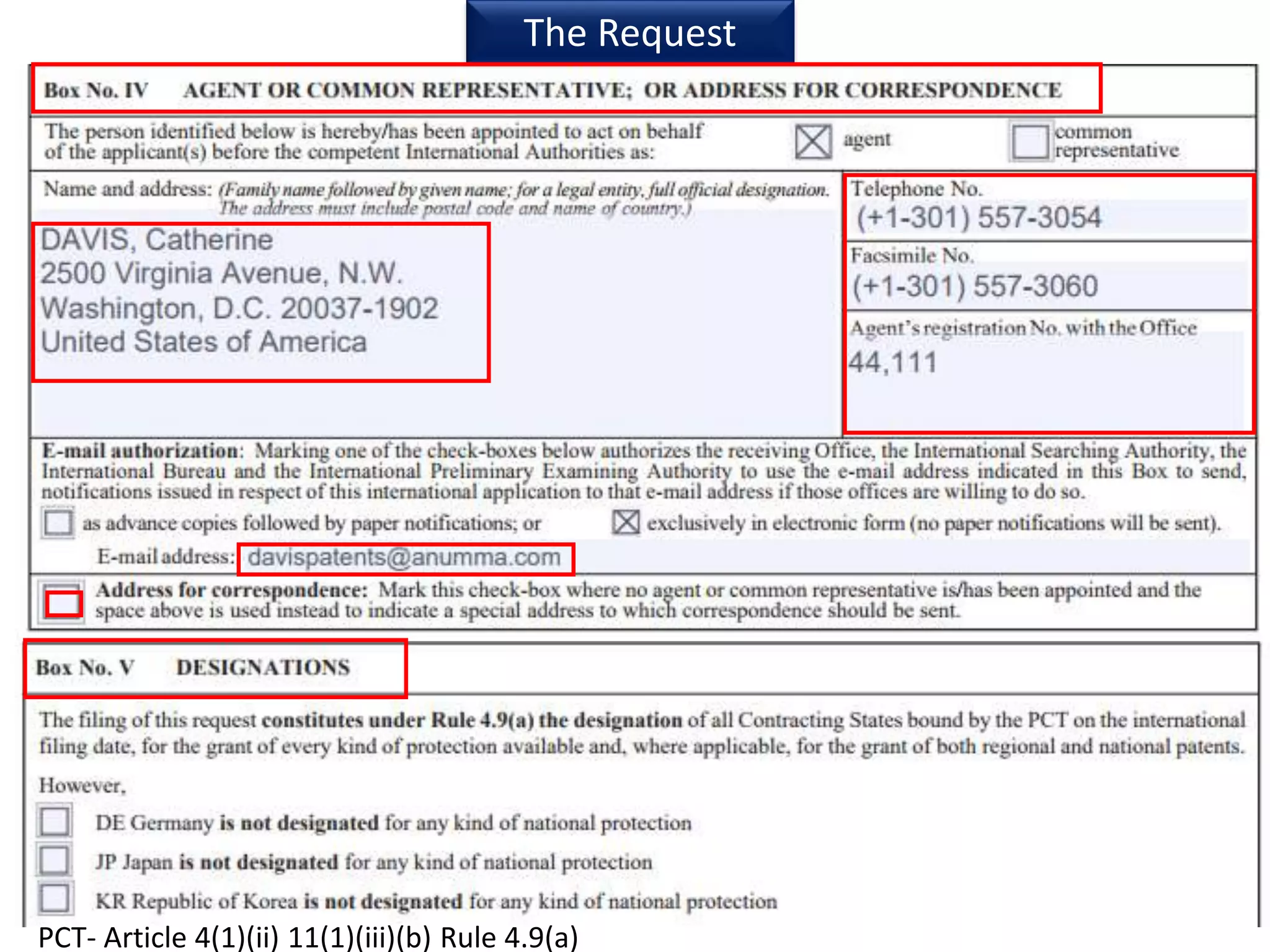 Pct Request Form Example Patent Cooperation Treaty (PCT) drafting | PPTX