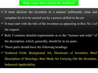 Pct Drawing Patent Cooperation Treaty (PCT) drafting | PPTX