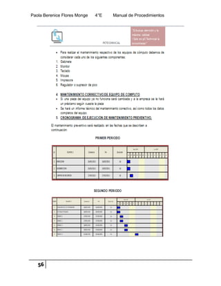 Paola Berenice Flores Monge 4°E Manual de Procedimientos
56
 