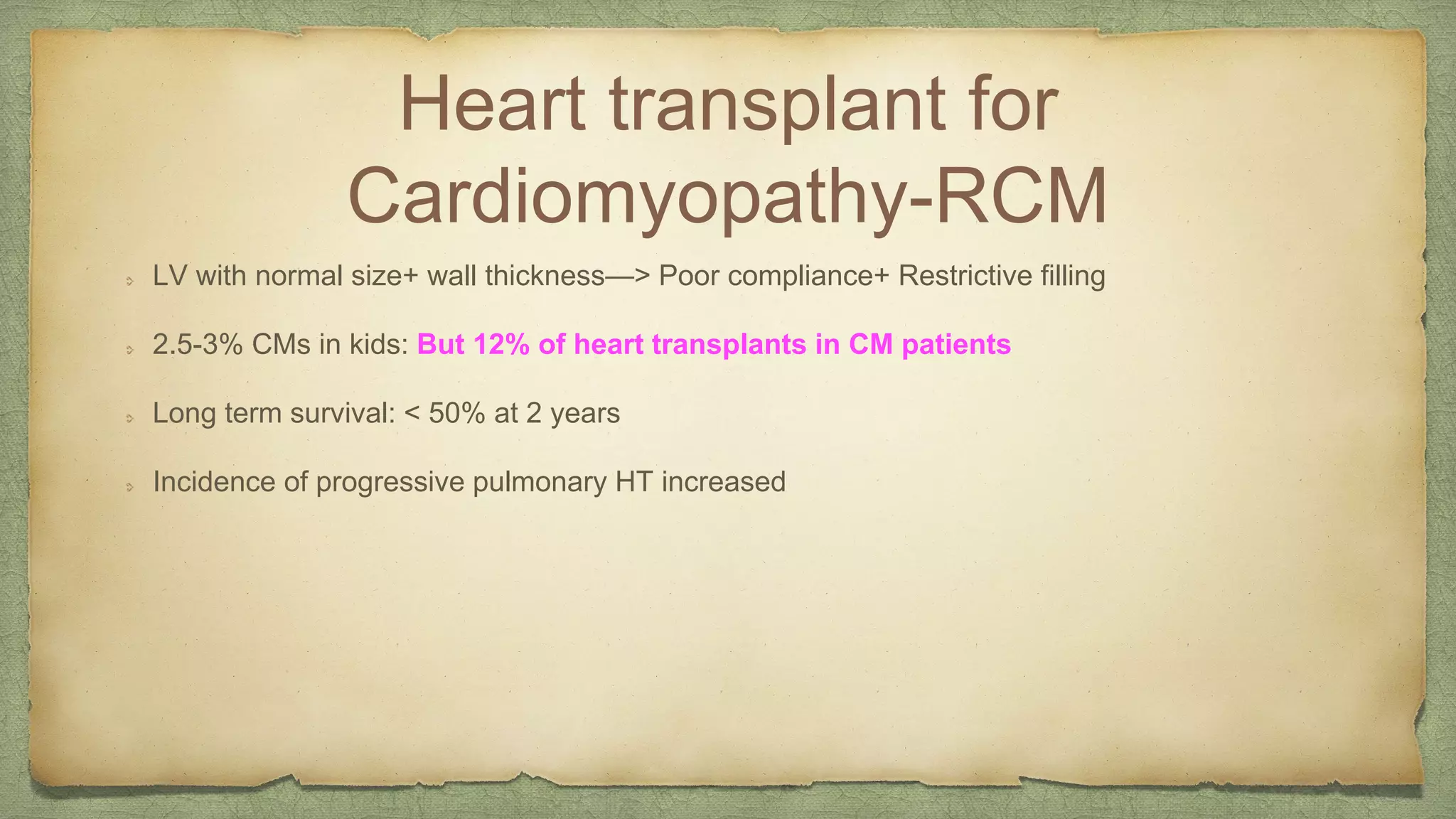Photo inspiration: Cardiac Transplantation Complication Treatment Reference: Pediatric Cardiac Transplantation A Review